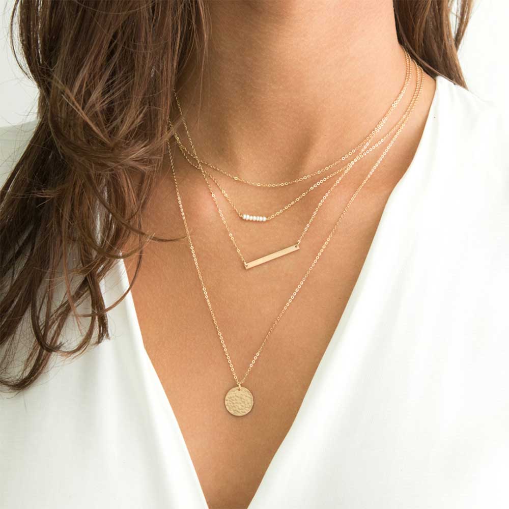 Shop LAYERED NECKLACE at Grace & Gift
