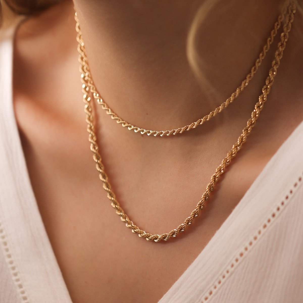 MODERN ROPE CHAINS SET OF TWO | Minimalist Everyday Jewelry