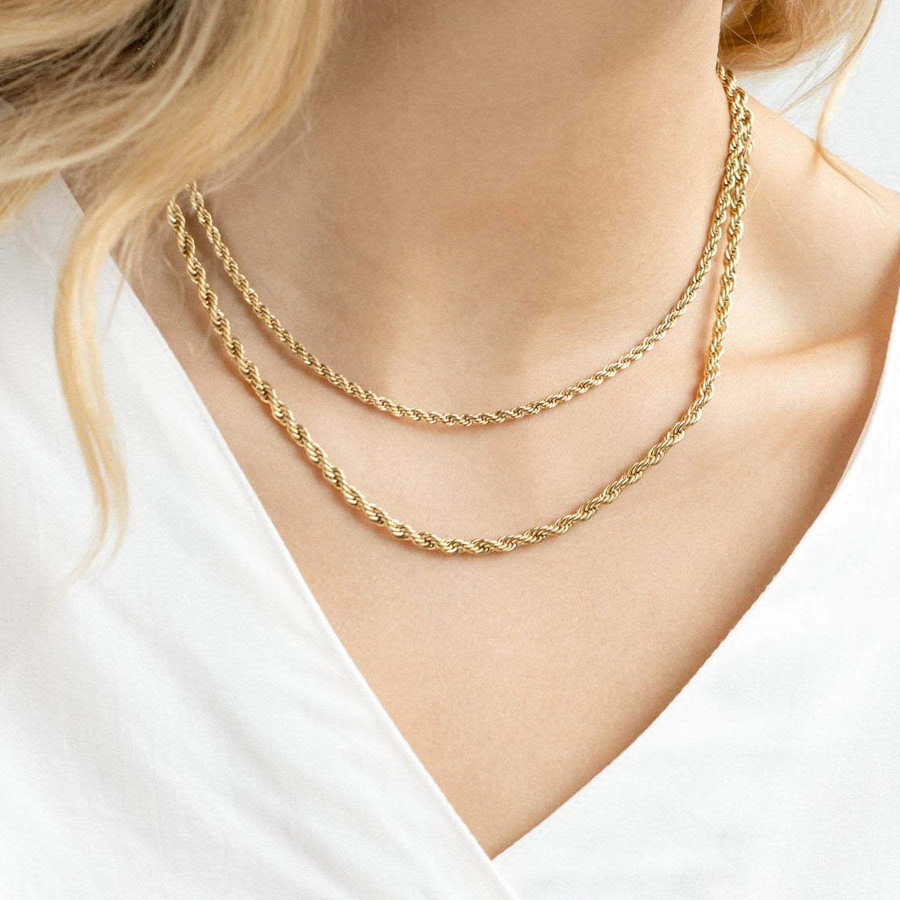 MODERN ROPE CHAINS SET OF TWO | Minimalist Everyday Jewelry